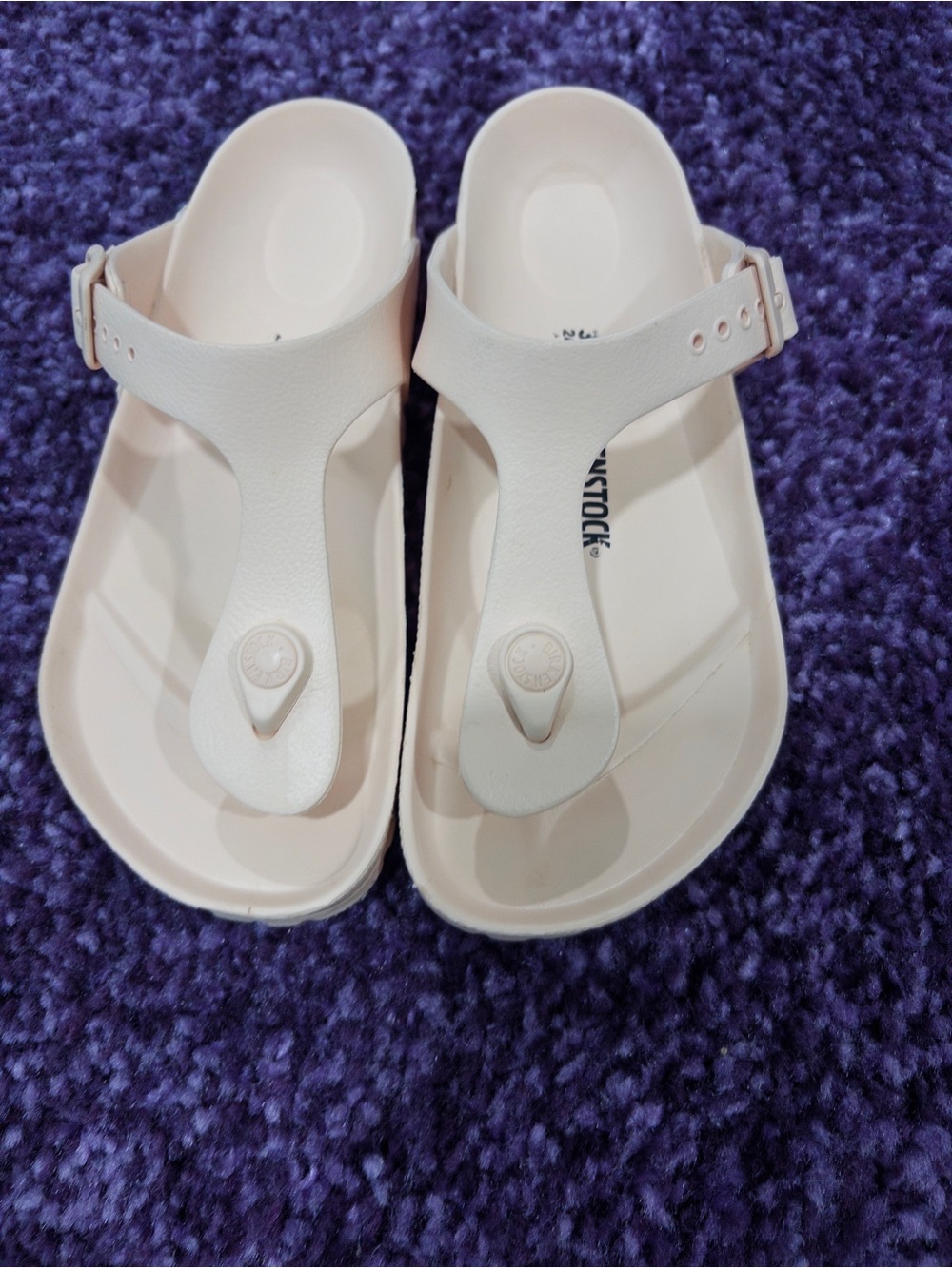 Birkenstock Women’s Gizeh EVA Thong Sandal — Light Beige/Cream